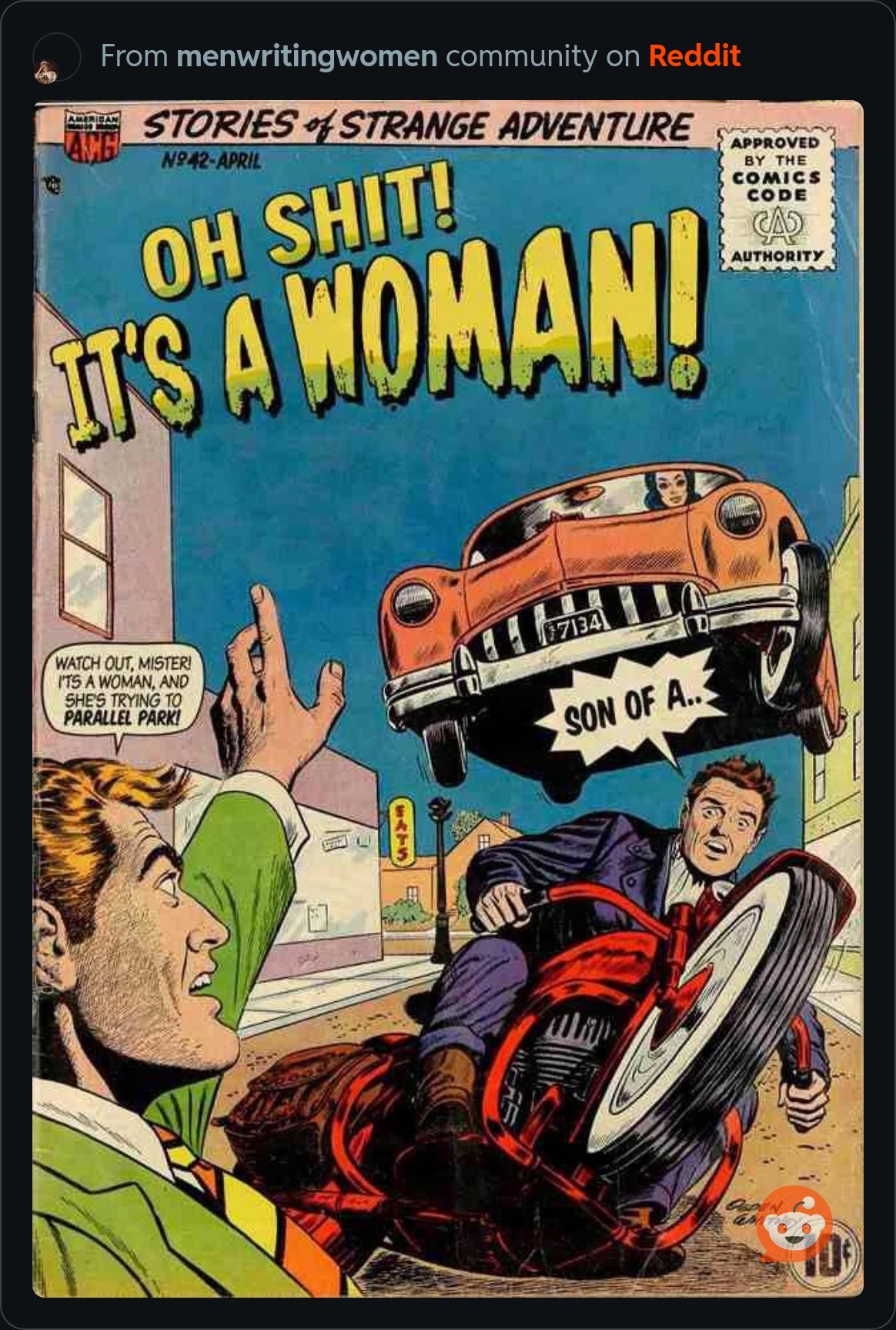 Oh shit it’s woman Blank Meme Template