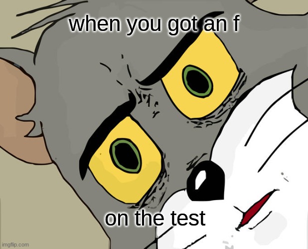 tom gets an f on test | when you got an f; on the test | image tagged in memes,unsettled tom | made w/ Imgflip meme maker