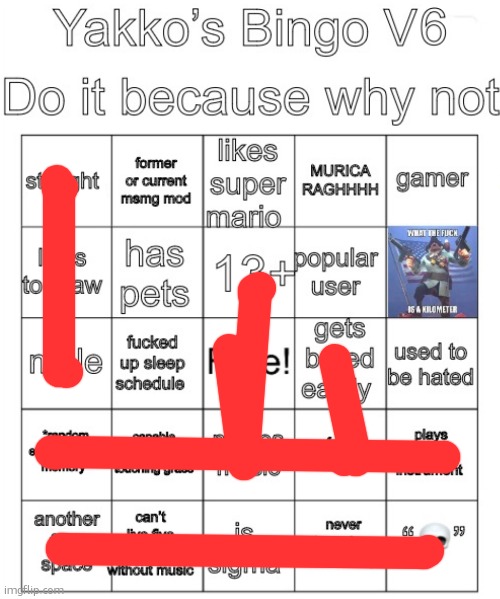 Yakko’s Bingo V6 | image tagged in yakko s bingo v6 | made w/ Imgflip meme maker