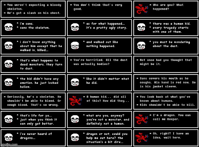 Chapter 3, Sans explains a human child're genocides. | image tagged in over narrarating,and then under narrarating,low-effort name | made w/ Imgflip meme maker