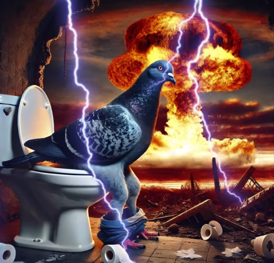 Bird toliet Blank Meme Template