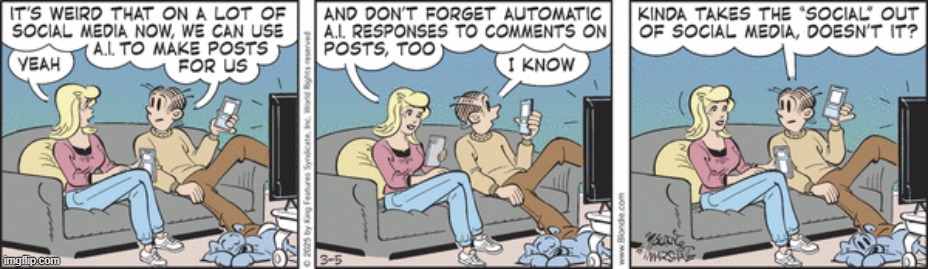 Blondie | image tagged in comics | made w/ Imgflip meme maker