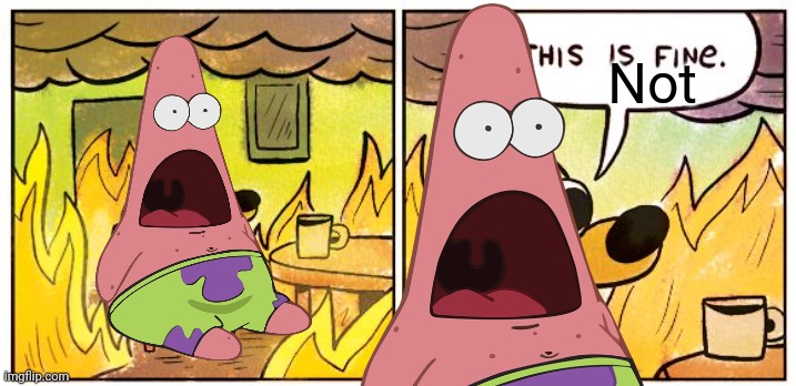 R | Not | image tagged in memes,this is fine | made w/ Imgflip meme maker