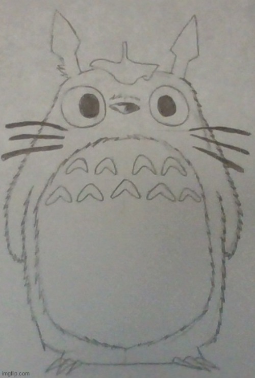 My Neighbor Totoro | image tagged in anime,drawing,studio ghibli | made w/ Imgflip meme maker