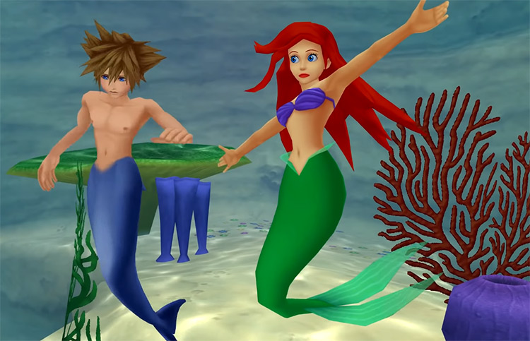 sora and ariel Blank Meme Template