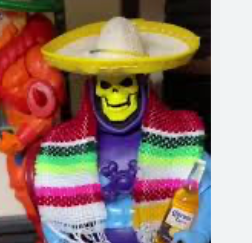 Skeletor with Sombrero Blank Meme Template