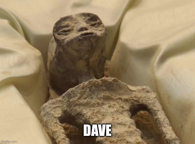 dry alien | DAVE | image tagged in dry alien | made w/ Imgflip meme maker