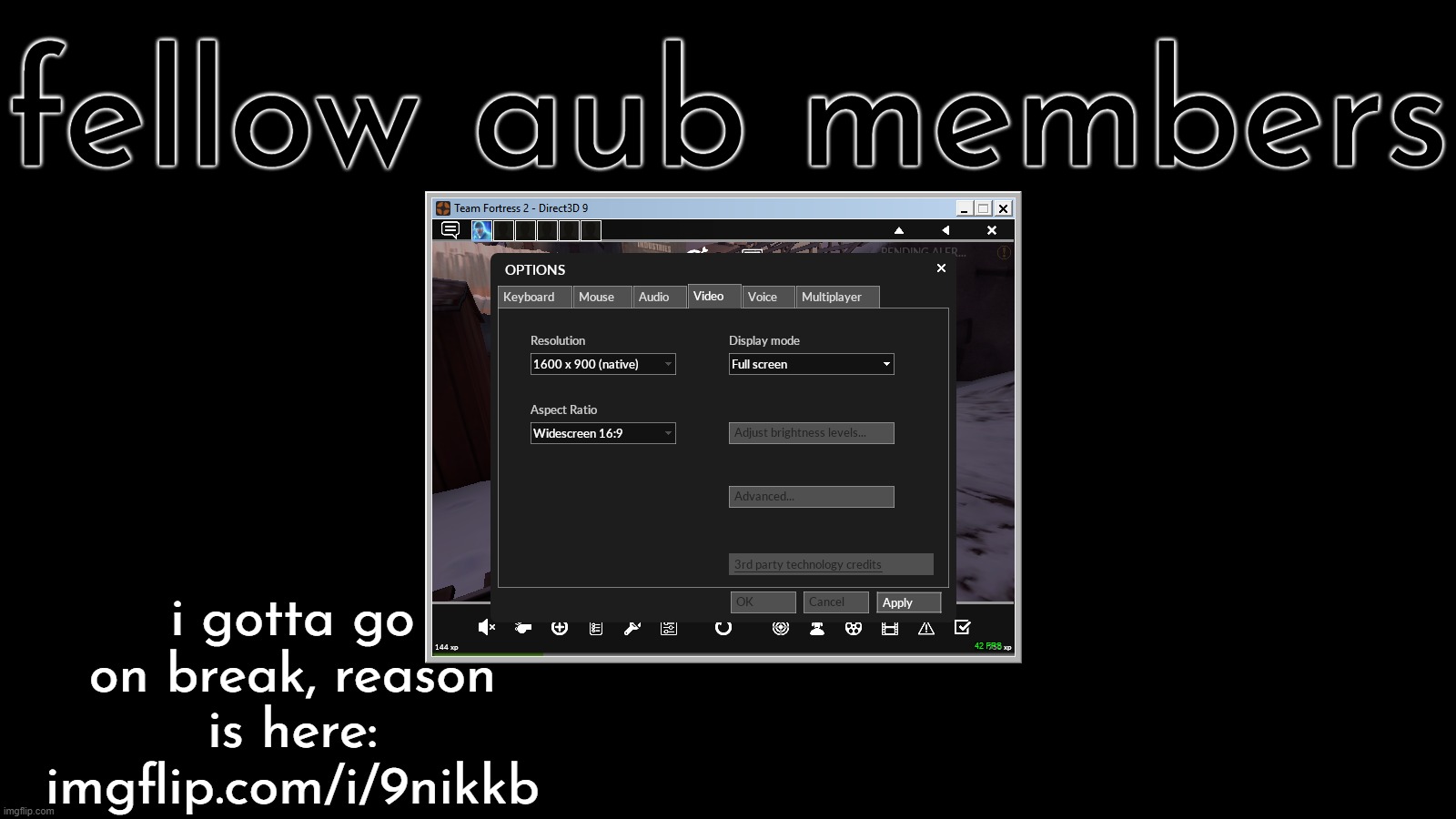 link in comments | fellow aub members; i gotta go on break, reason is here:
imgflip.com/i/9nikkb | image tagged in ill be back,aub,random image idk,this is very bad | made w/ Imgflip meme maker