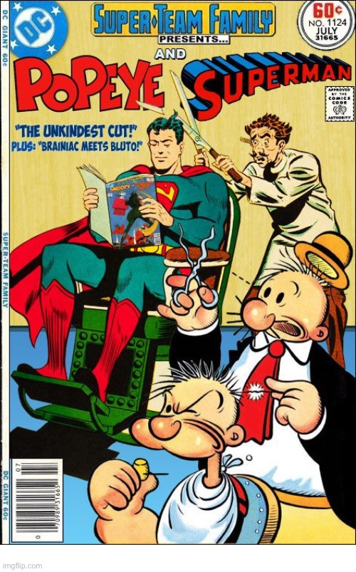 The Man of Steel and The Sailor Man… | image tagged in comics | made w/ Imgflip meme maker