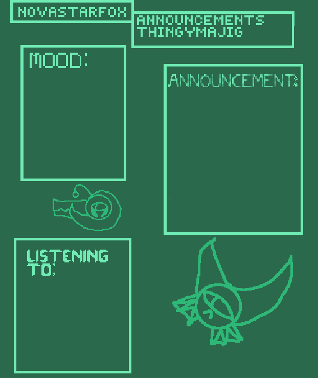 Novastarfox's announcement template Blank Meme Template