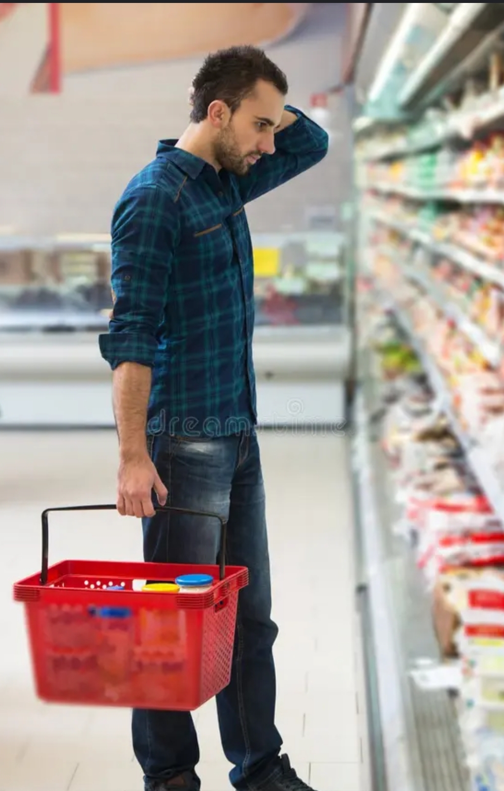 Man confused shopping Blank Meme Template