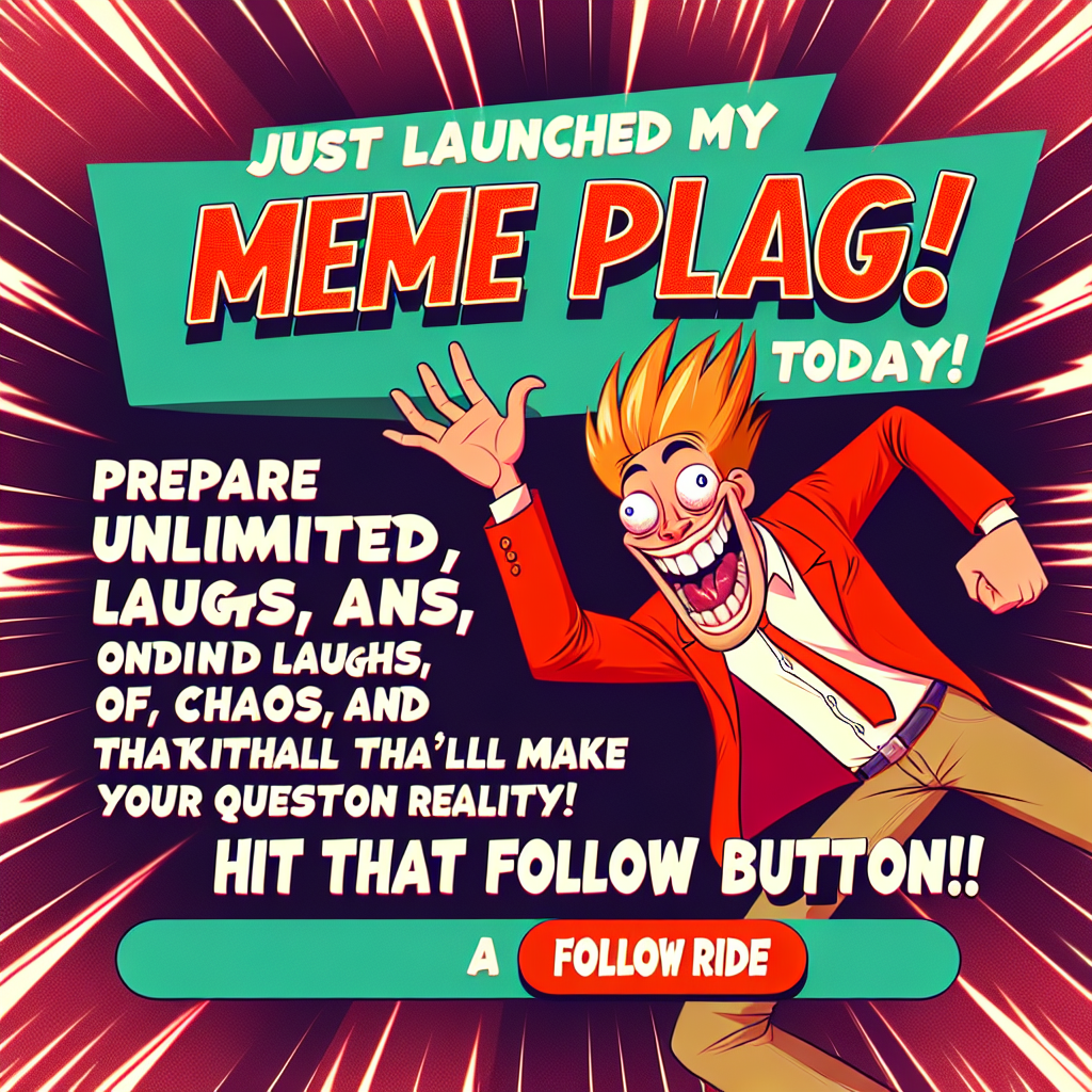 Create a hilarious meme announcing the launch of a new meme page Blank Meme Template