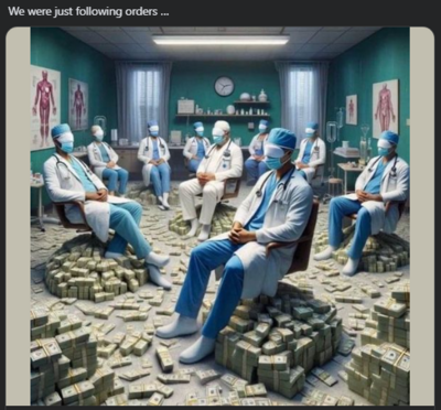 Doctors getting bribes Blank Meme Template
