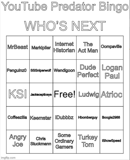 8 months in to when this bingo was made and nobody on here has been exposed | made w/ Imgflip meme maker