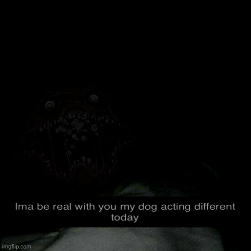 ngl bro my dog acting different | image tagged in ima be real with you my dog acting different today,pandemonium,roblox,pressure | made w/ Imgflip meme maker