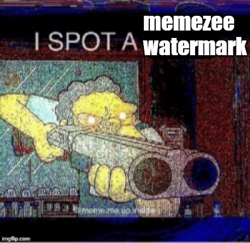 I spot a X | memezee watermark | image tagged in i spot a x | made w/ Imgflip meme maker