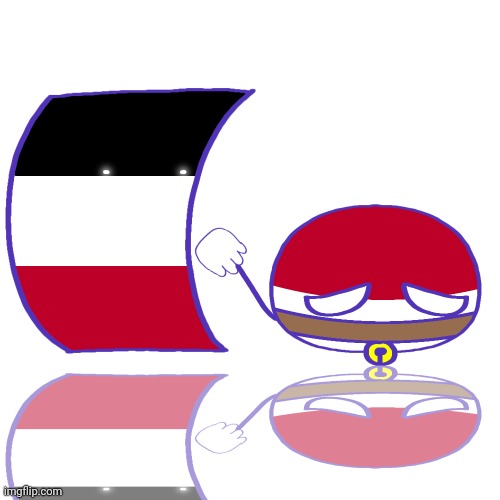 Poland on a leash | image tagged in countryballs,polandball,reichtangle | made w/ Imgflip meme maker