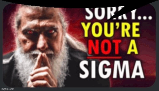 Sorry you’re not a sigma | image tagged in sorry you re not a sigma | made w/ Imgflip meme maker