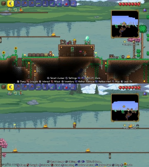 1.2 and 1.3 gear only challenge | image tagged in terraria,gaming,video games,nintendo switch,screenshots | made w/ Imgflip meme maker