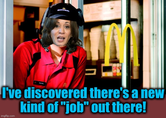 honest mcdonald's employee | I've discovered there's a new
kind of "job" out there! | image tagged in honest mcdonald's employee | made w/ Imgflip meme maker