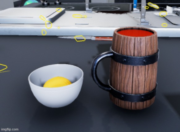 bowl of lemon with a side of cup of barrel with dark beer | made w/ Imgflip meme maker
