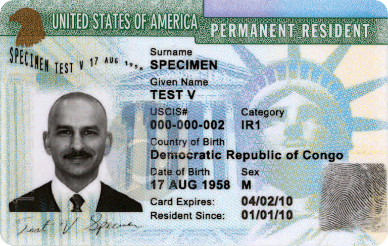 Green Card Sample Blank Meme Template