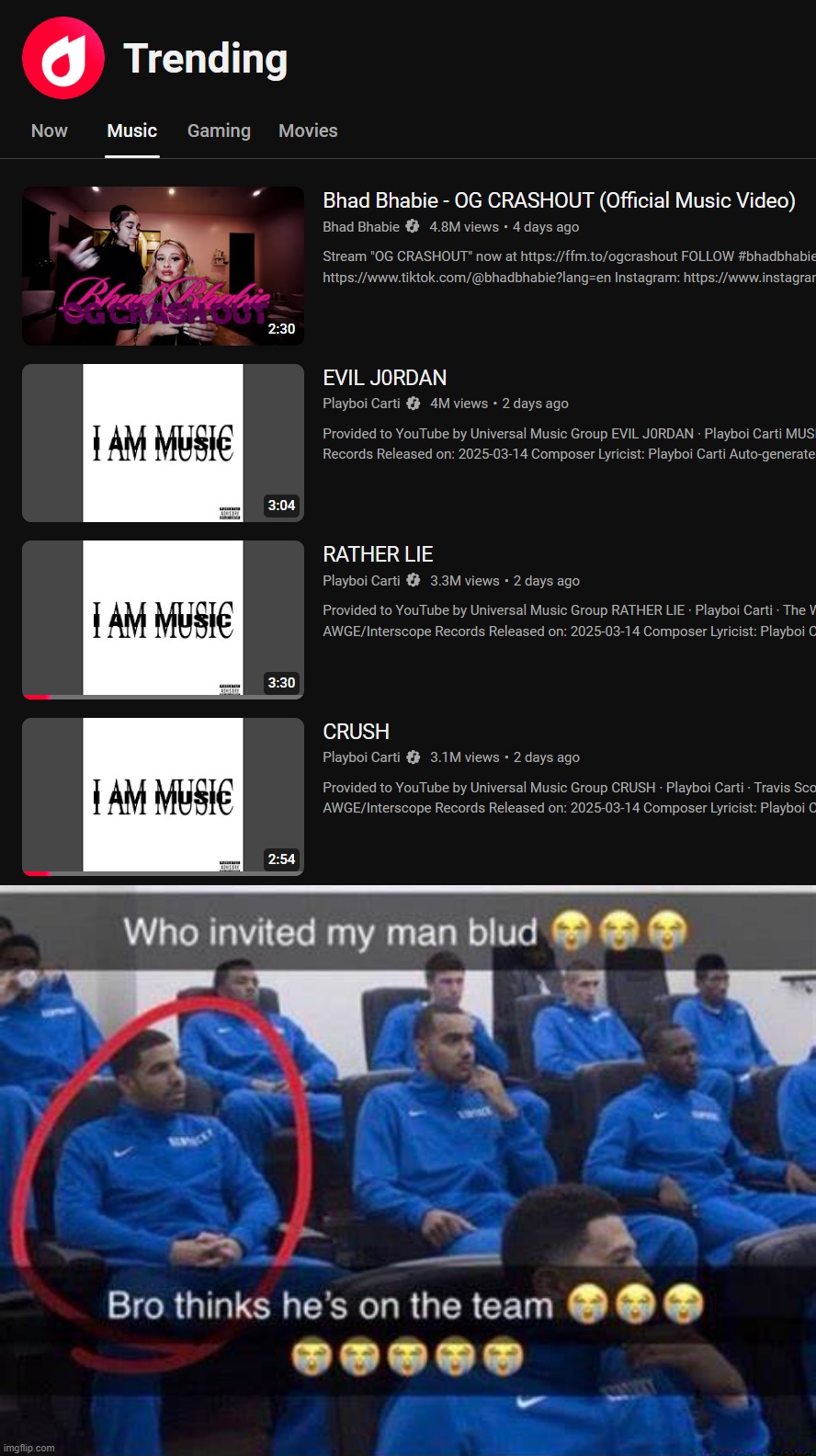 image tagged in bro thinks he's on the team | made w/ Imgflip meme maker