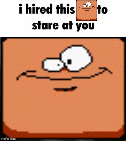 I hired this ■ to stare at you | image tagged in i hired this to stare at you | made w/ Imgflip meme maker