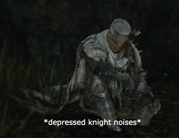 depressed knight Blank Meme Template