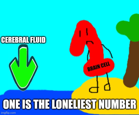 BRAIN CELL ONE IS THE LONELIEST NUMBER CEREBRAL FLUID | made w/ Imgflip meme maker