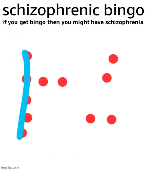 schizophrenic bingo | image tagged in schizophrenic bingo | made w/ Imgflip meme maker