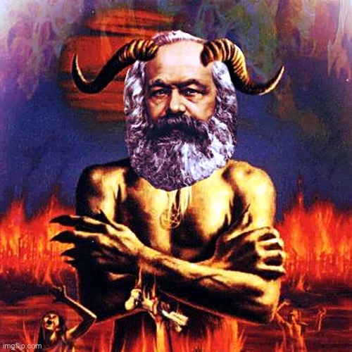 Karl Marx aka the devil | image tagged in devil,karl marx,communism,satan | made w/ Imgflip meme maker