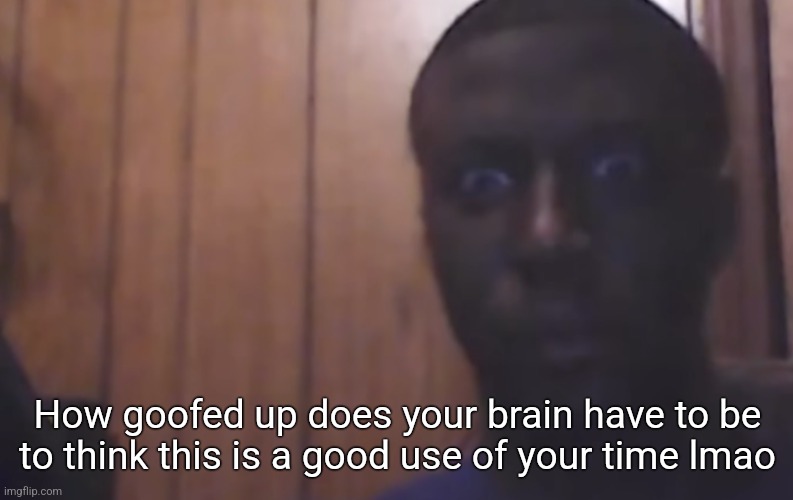 Omegle victim 4 | How goofed up does your brain have to be to think this is a good use of your time lmao | image tagged in omegle victim 4 | made w/ Imgflip meme maker