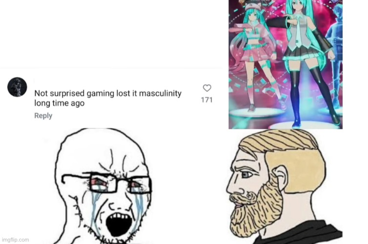 “A real man never speaks ill of Hatsune Miku” | made w/ Imgflip meme maker