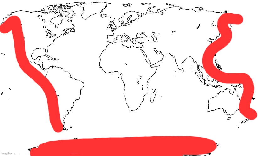 How many of yall did I kill? | image tagged in world map blank | made w/ Imgflip meme maker