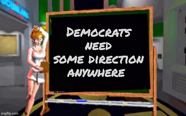 Doctor Betty Veronica | Democrats need some direction anywhere | image tagged in doctor betty veronica | made w/ Imgflip meme maker