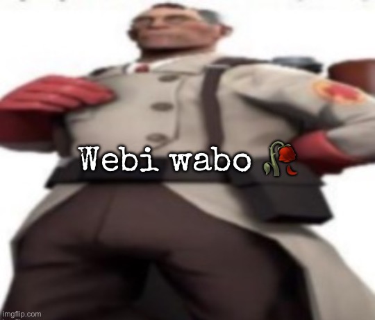 Ze medic | Webi wabo 🥀 | image tagged in ze medic,msmg | made w/ Imgflip meme maker