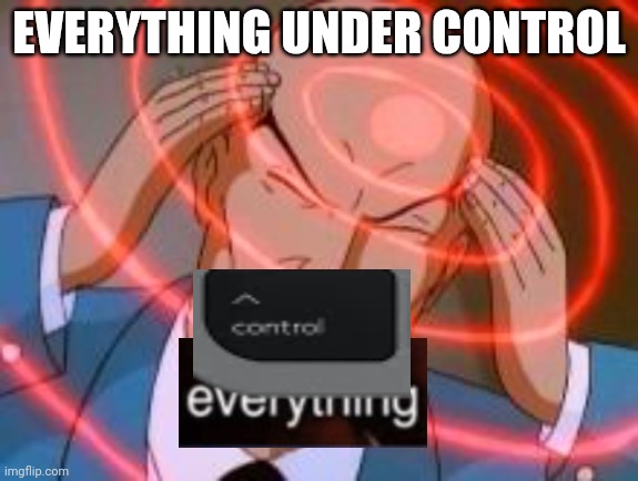 Professor x telepathy | EVERYTHING UNDER CONTROL | image tagged in professor x telepathy | made w/ Imgflip meme maker