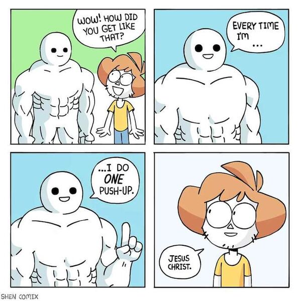 One push-up Blank Meme Template