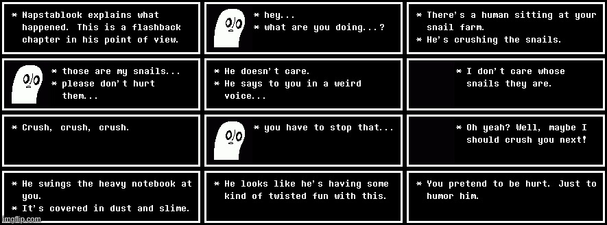 Chapter 6, snail cruelty. Kinda late today | made w/ Imgflip meme maker