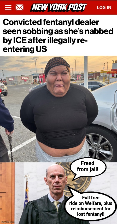 We know how this plays out | Freed
from jail! Full free
ride on Welfare, plus
reimbursement for
lost fentanyl! | image tagged in memes,democrats,drug dealer,illegal immigrants,activist judges,injustice | made w/ Imgflip meme maker