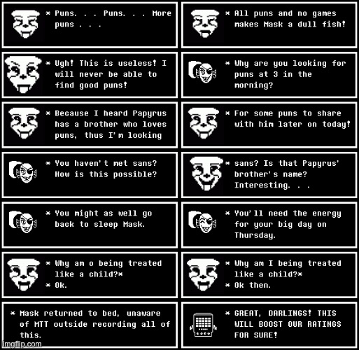Chapter 20: puns and preparations. | made w/ Imgflip meme maker