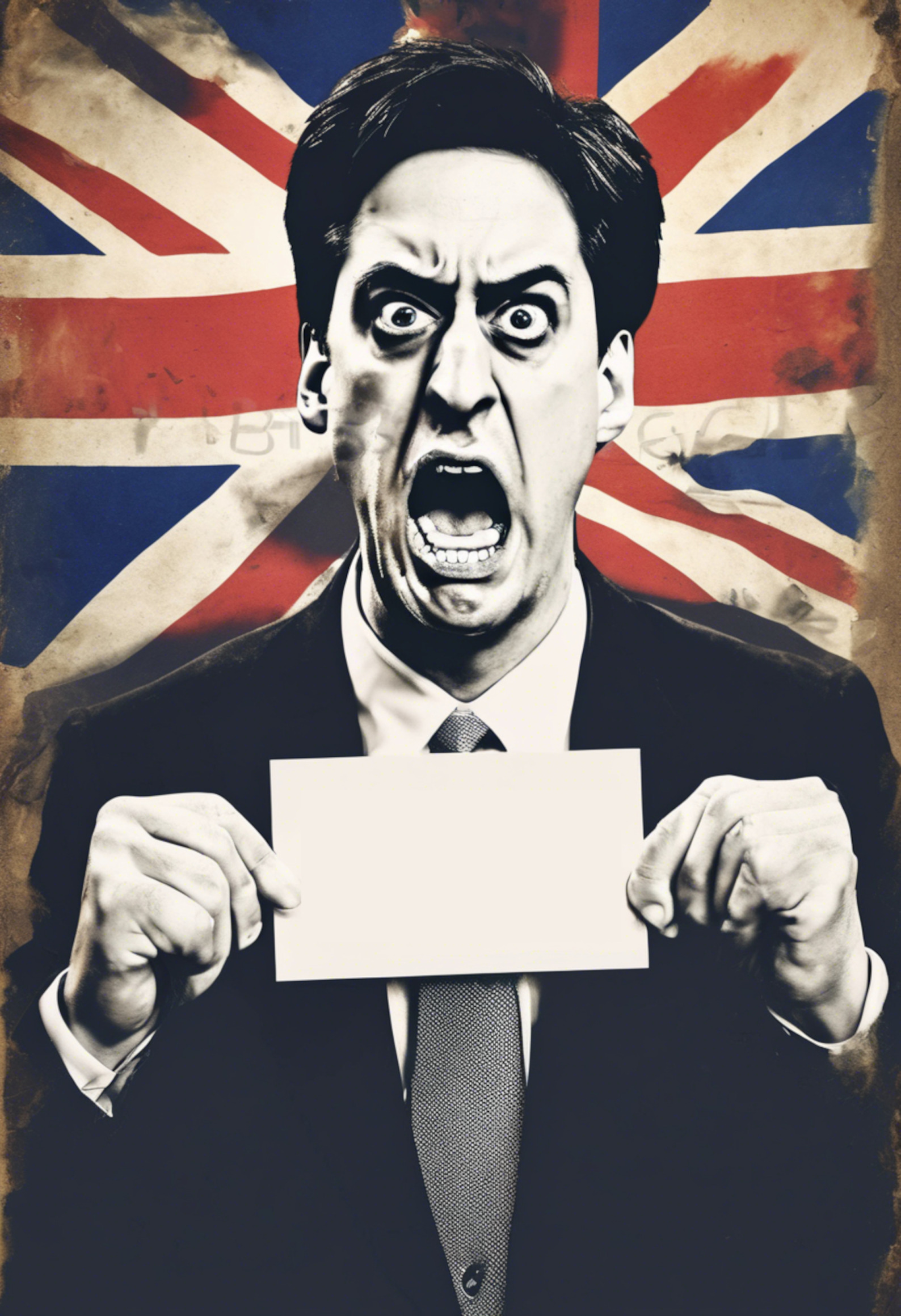 Ed Miliband Angry Mugshot Blank Meme Template