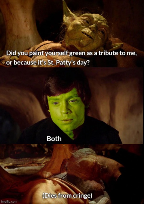 Green Luke | image tagged in star wars,luke skywalker,yoda | made w/ Imgflip meme maker