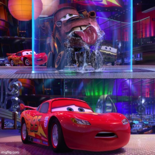 Cars 2 Mater Licking Waterfall | image tagged in cars 2 mater licking waterfall | made w/ Imgflip meme maker