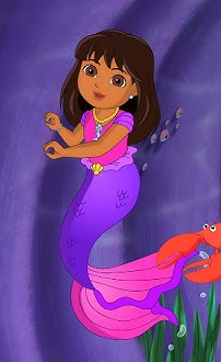 mermaid dora Blank Meme Template