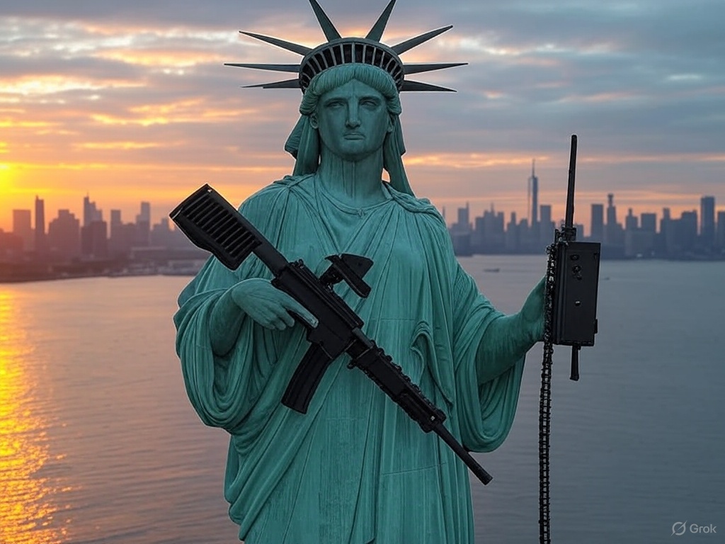 Strapped liberty Blank Meme Template