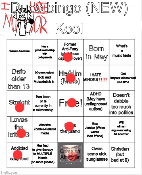 Ducc bingo (NEW) | image tagged in ducc bingo new | made w/ Imgflip meme maker