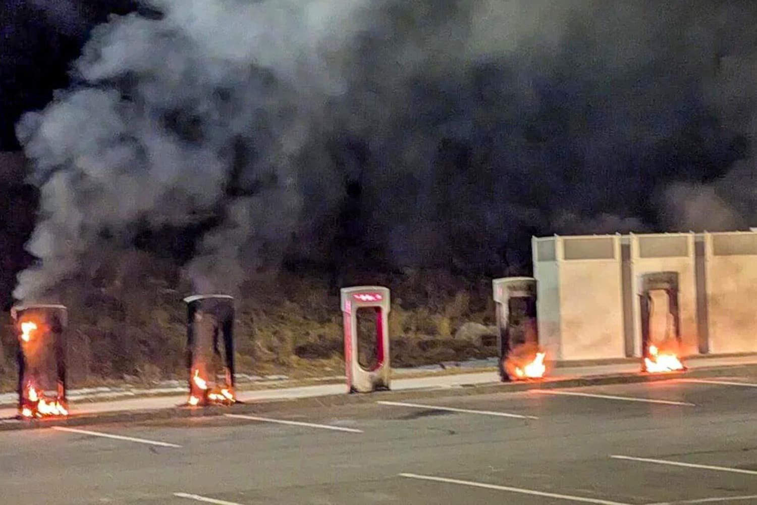 High Quality burning tesla station Blank Meme Template