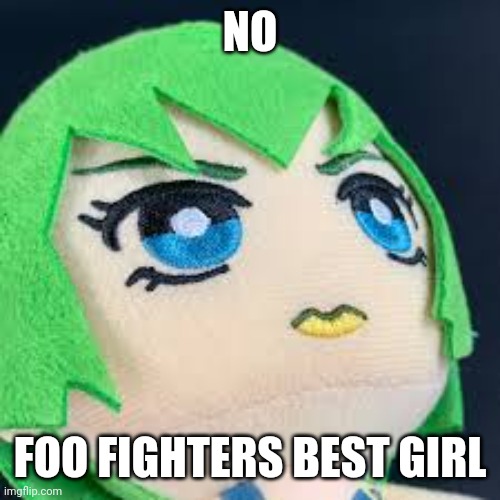 Foo Fighters microorganism | NO FOO FIGHTERS BEST GIRL | image tagged in foo fighters microorganism | made w/ Imgflip meme maker